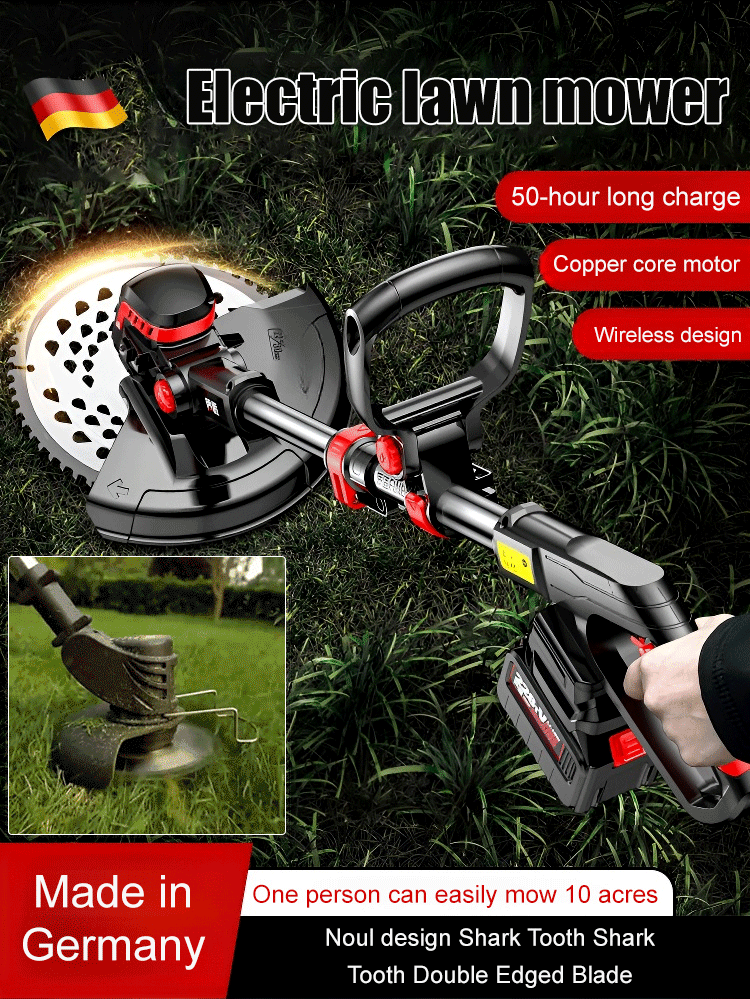 🔥【Portable lithium battery garden lawn mower】Make your yard's lawn look better and tidier.