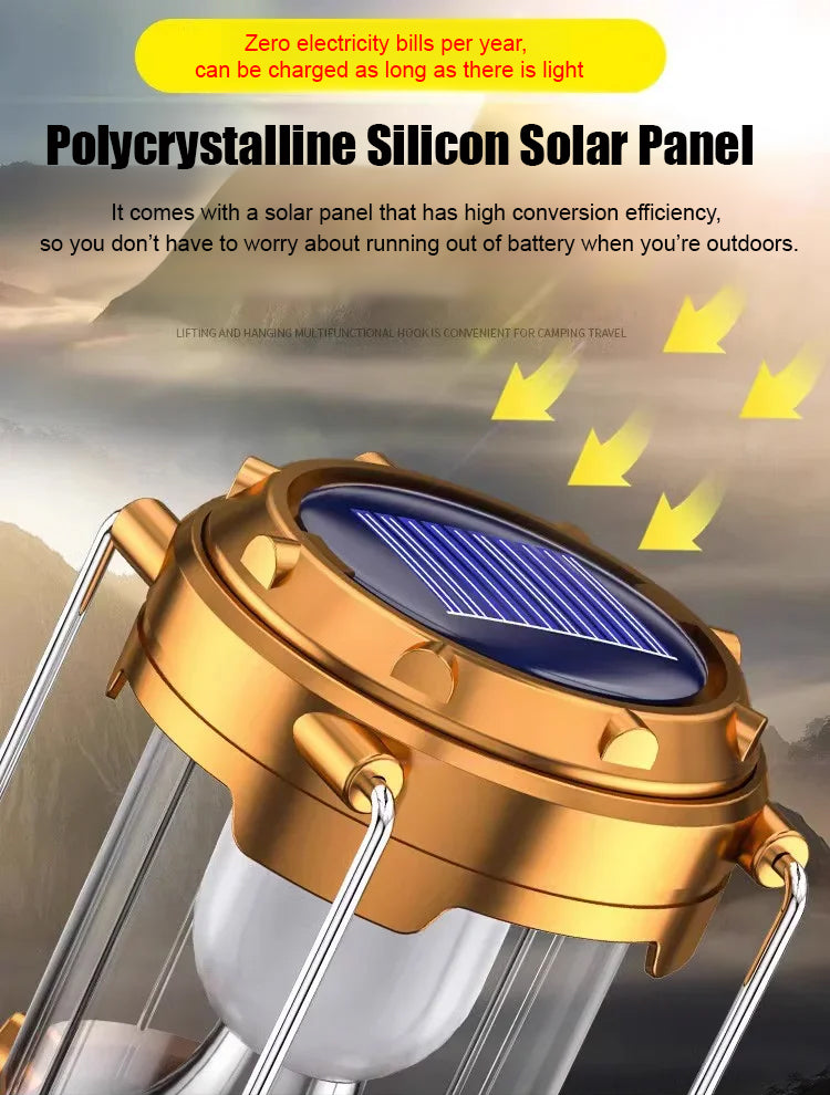 Waterproof Multifunctional Solar Light. Never runs out of power. Lasts three times longer than traditional solar lights, with a battery life of up to 1810 hours.