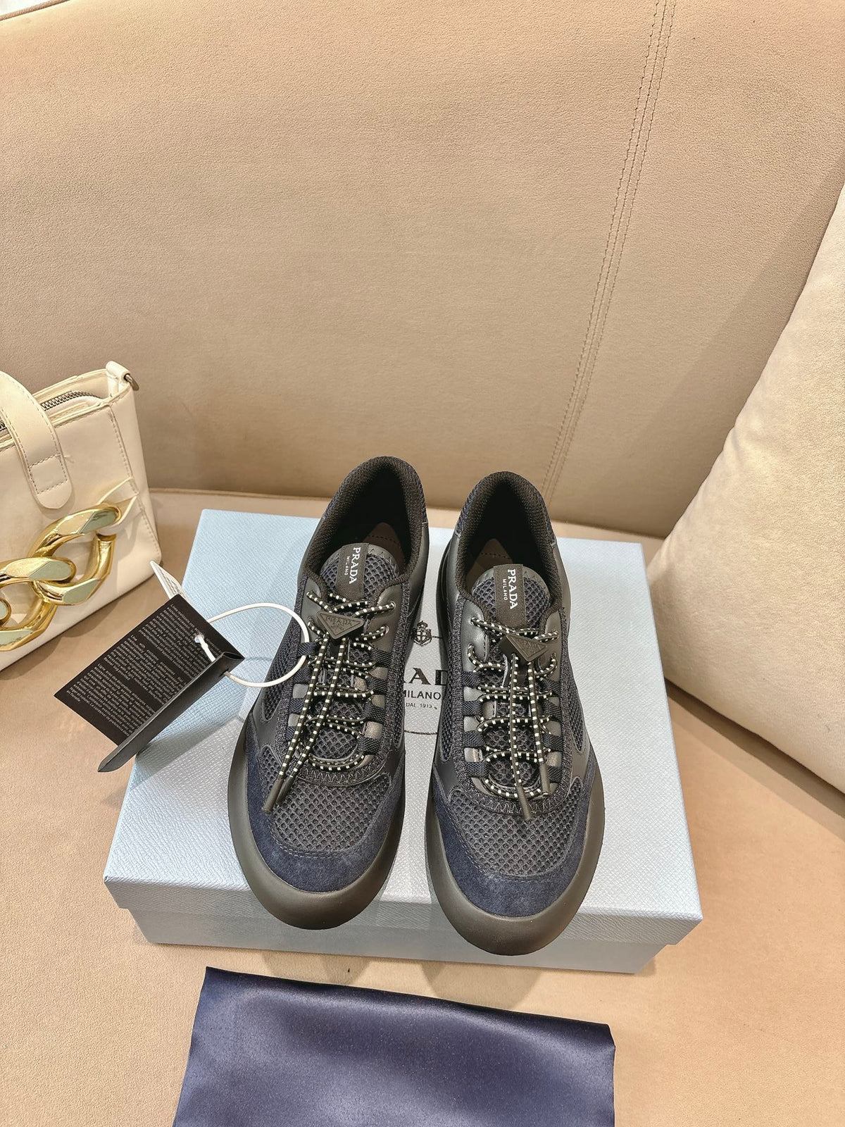 PR Speedrock leather and mesh fabric sneakers 1826051401