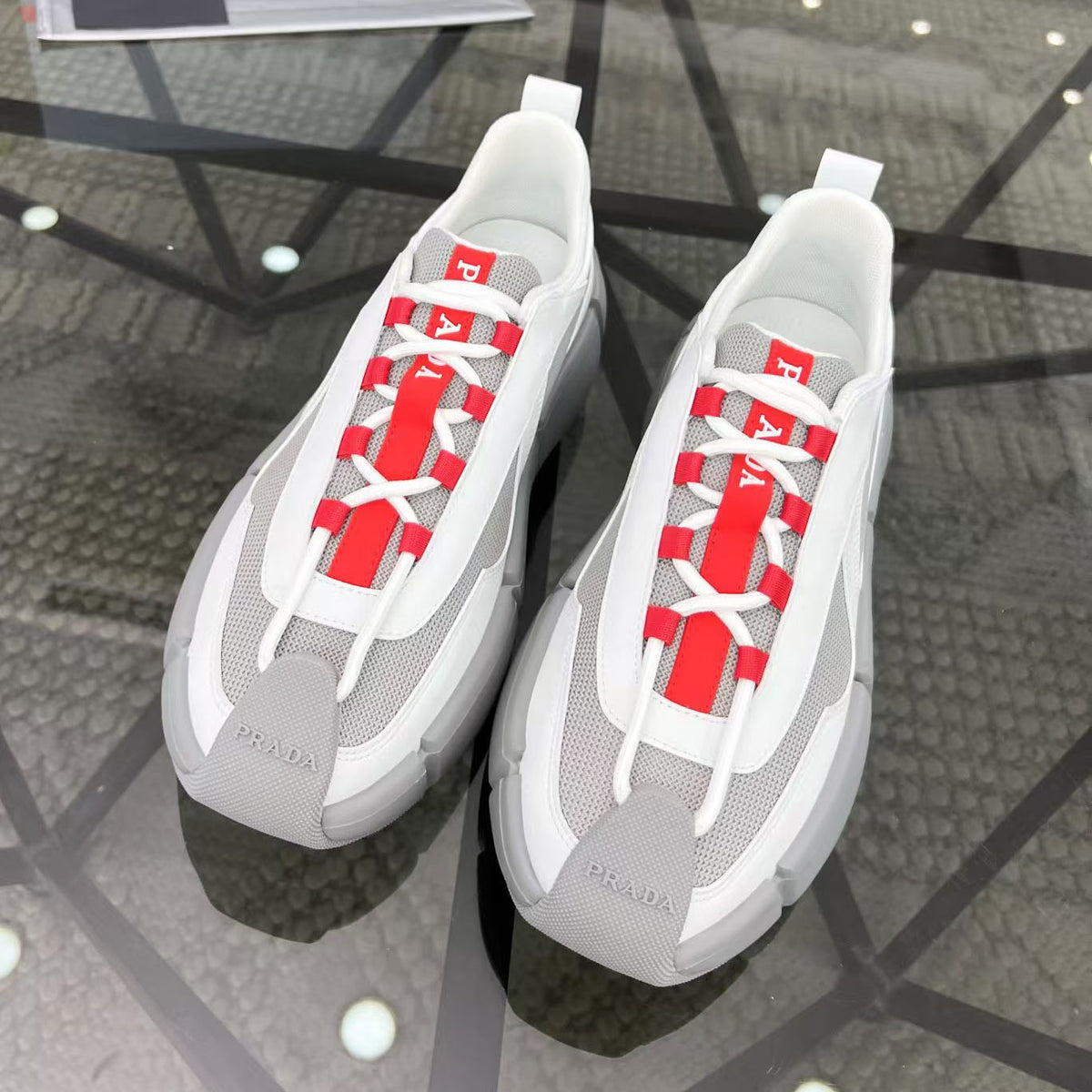 PR Mesh lace-up sneakers 1824091313