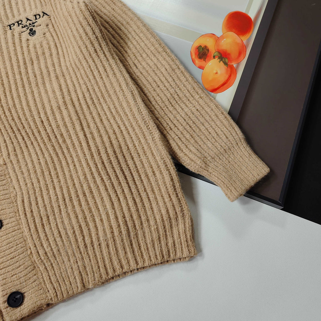 PD Chunky Needle Embroidery Wool Cardigan 1825102013