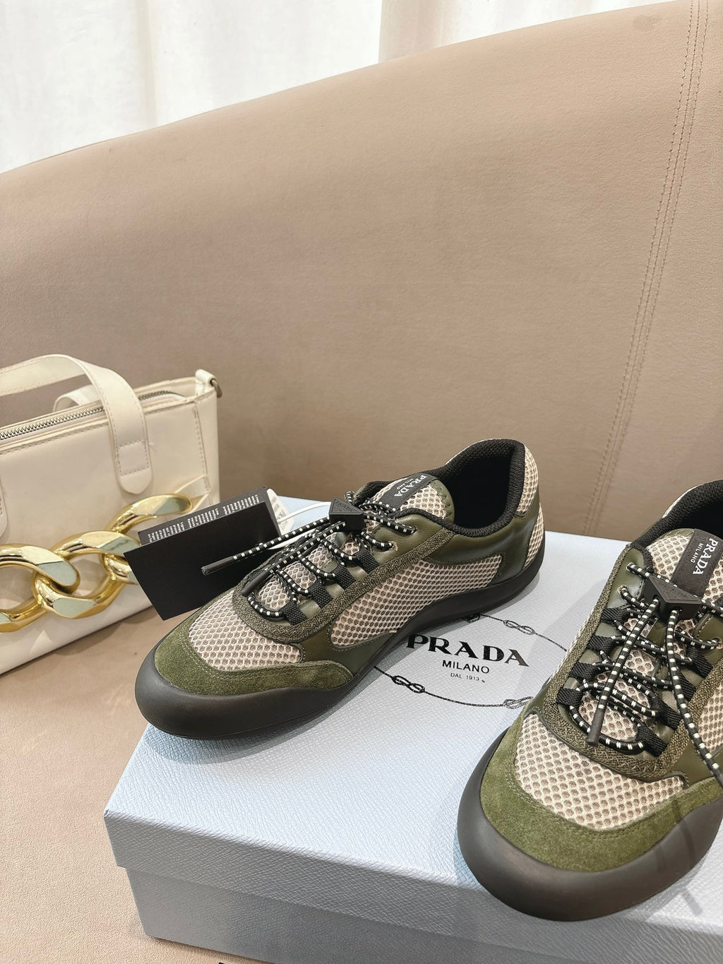 PR Speedrock leather and mesh fabric sneakers 1826051401