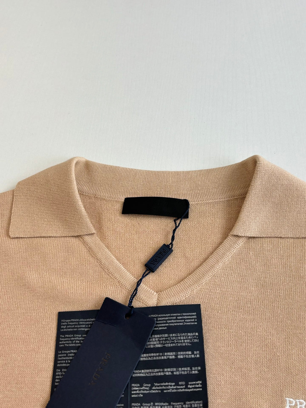 PR (Embroidered letter logo) Knitwear Polo Shirt 1826051406