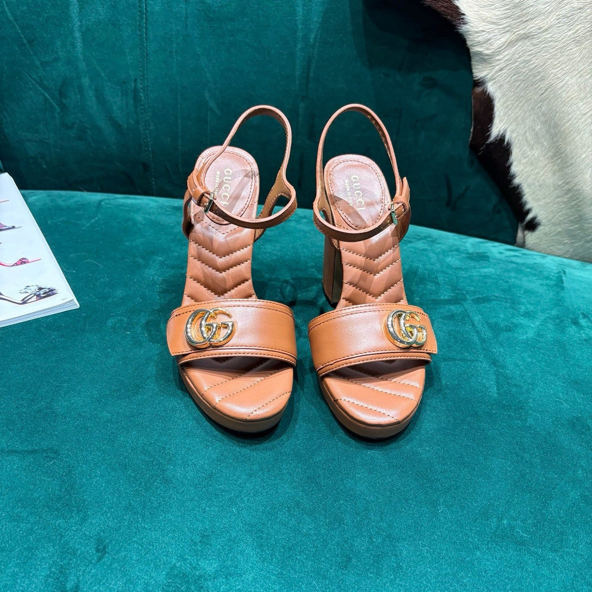 Gi Platform Sandals With The Double G Leather