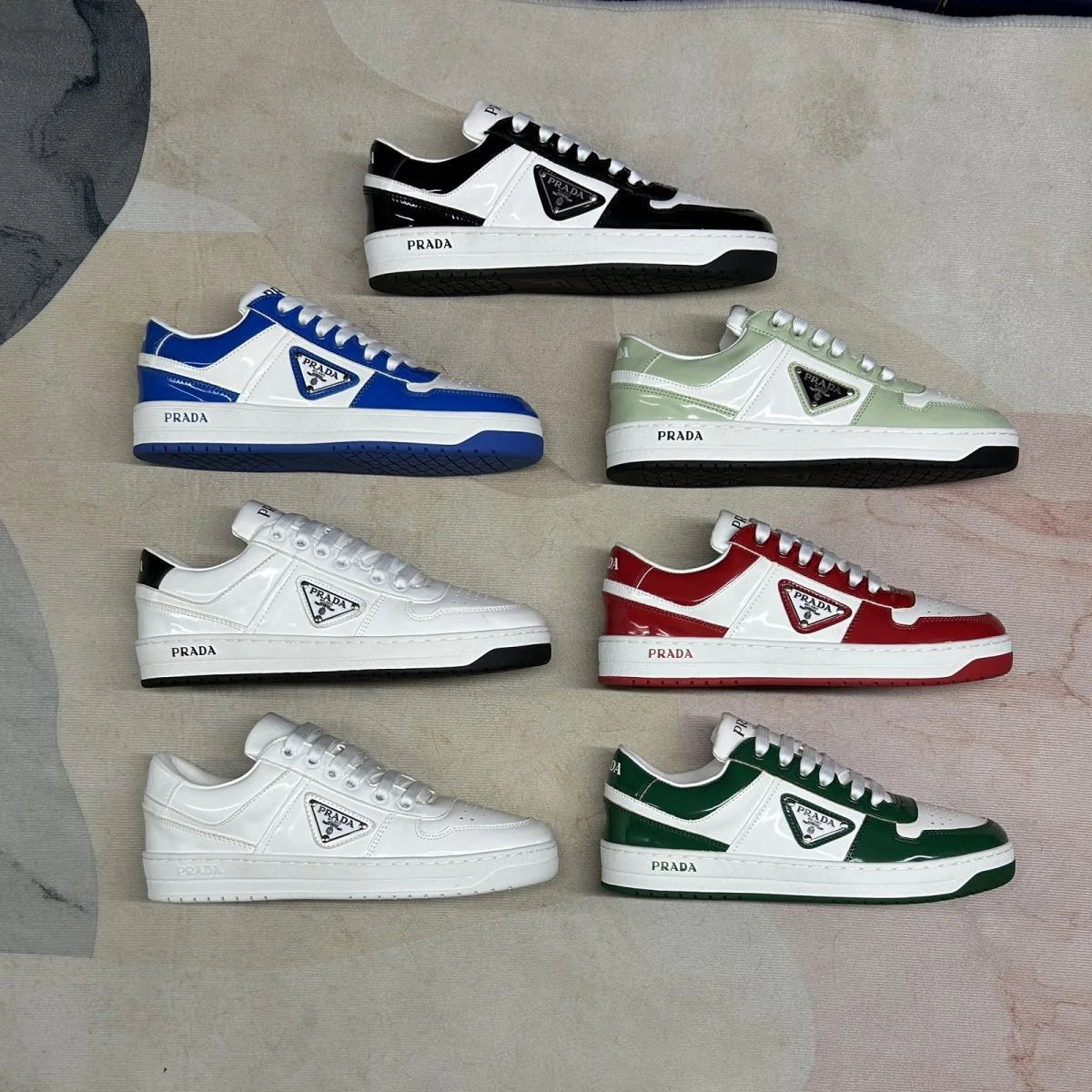 P New Women's and Men's Shoes Casual Shoes Triangle Buckle Lace-up Sneakers 1024060508