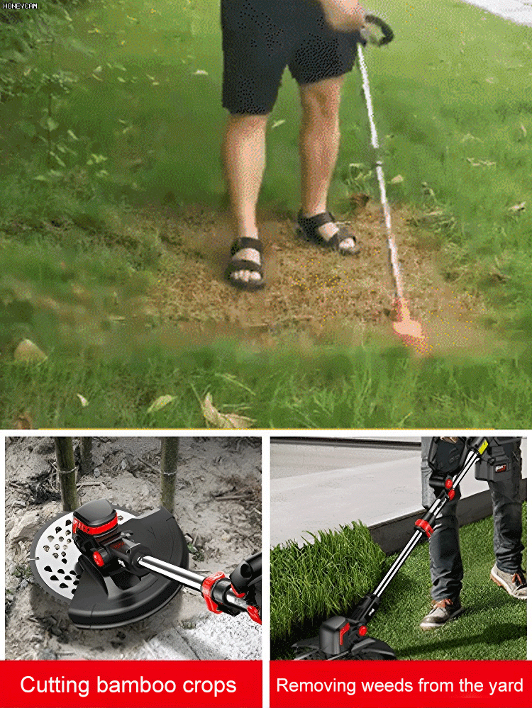 🔥【Portable lithium battery garden lawn mower】Make your yard's lawn look better and tidier.