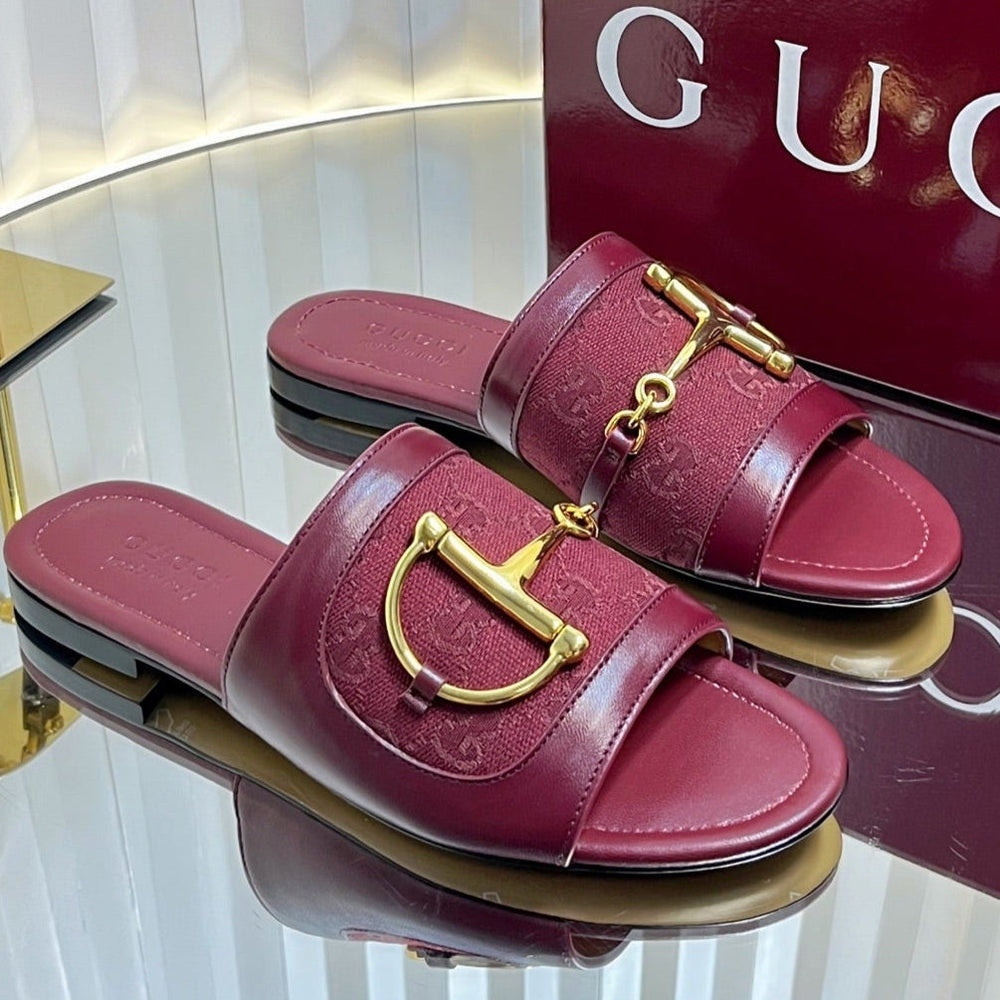 Gi 25 Horsebit GG Sandals Canvas