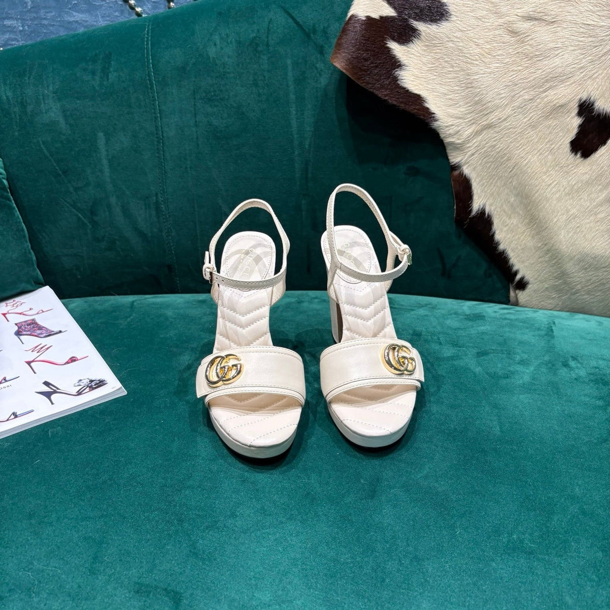 Gi Platform Sandals With The Double G Leather
