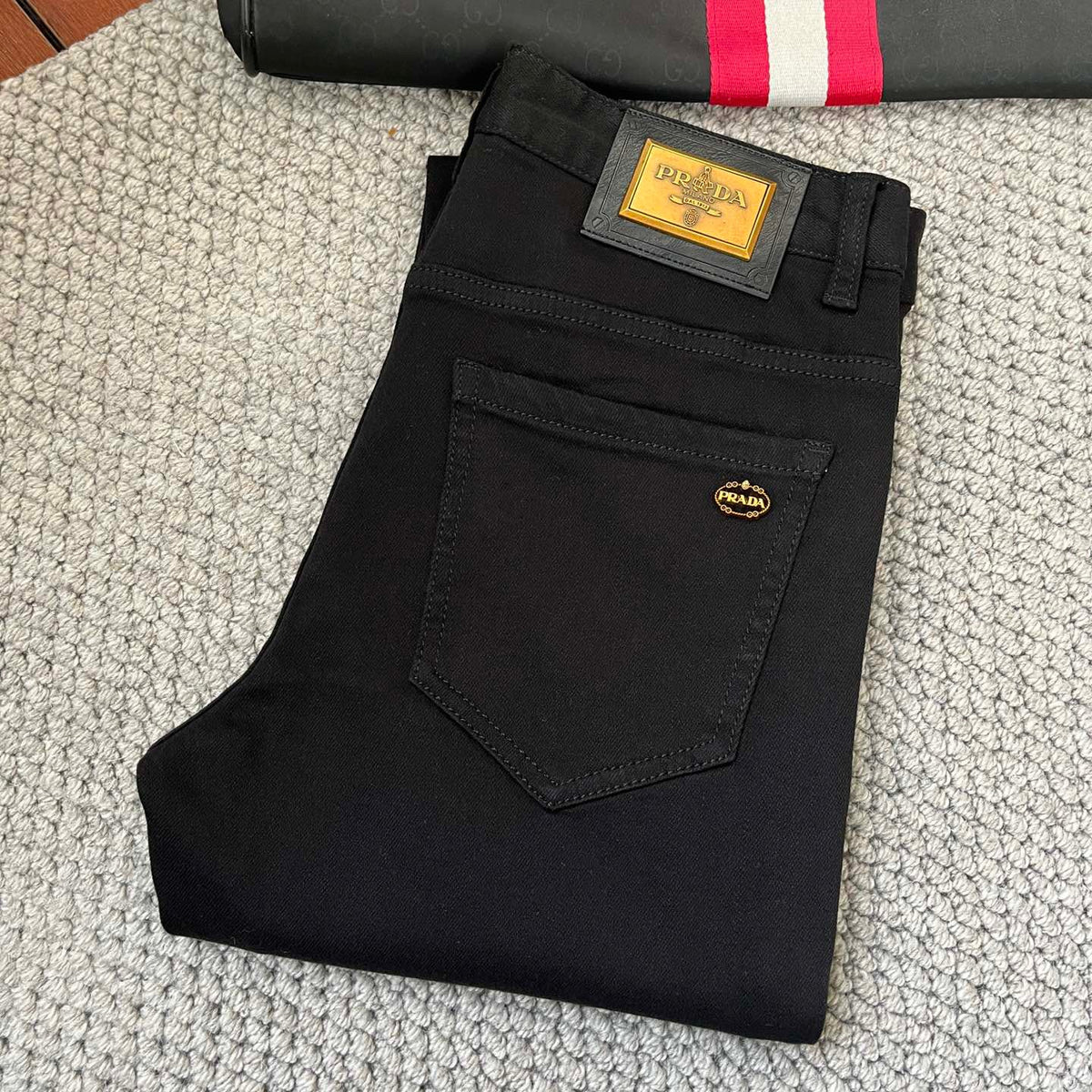 Men's straight through casual jeans 1025011614