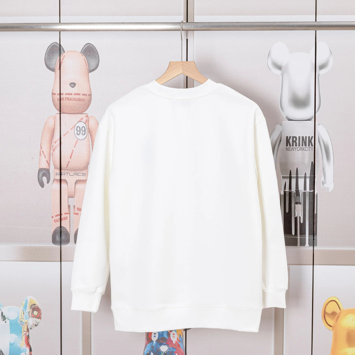 Crew neck leather printed sweatshirt 1425121102
