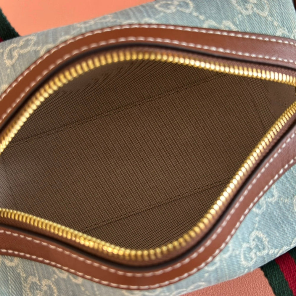 Gi Boston Bag 20 Denim Leather