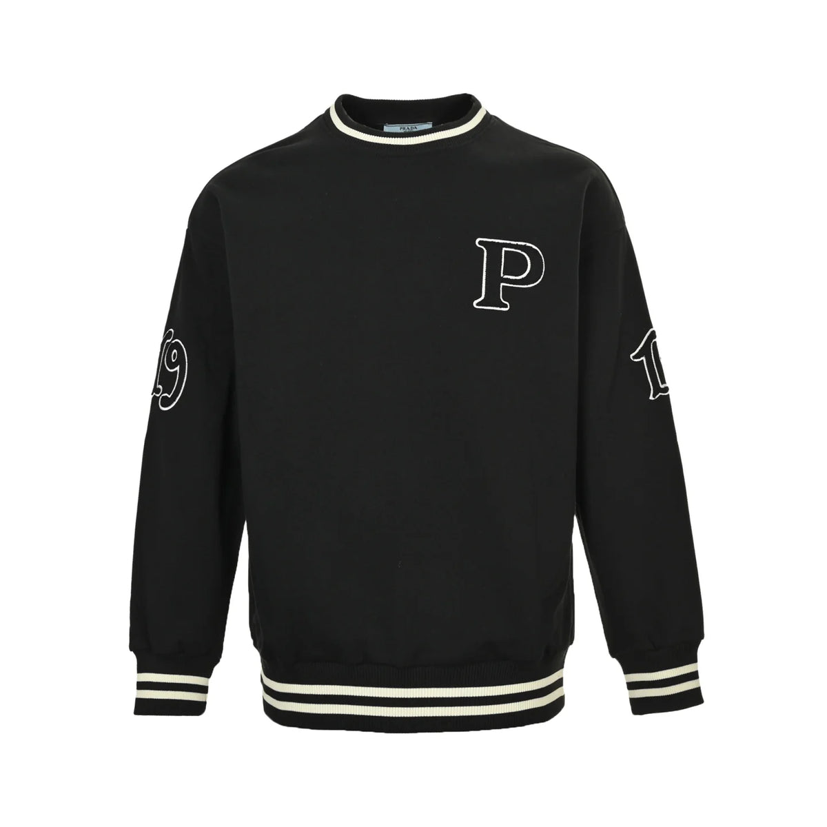 Color-blocked embroidered crewneck sweatshirt 1426011207