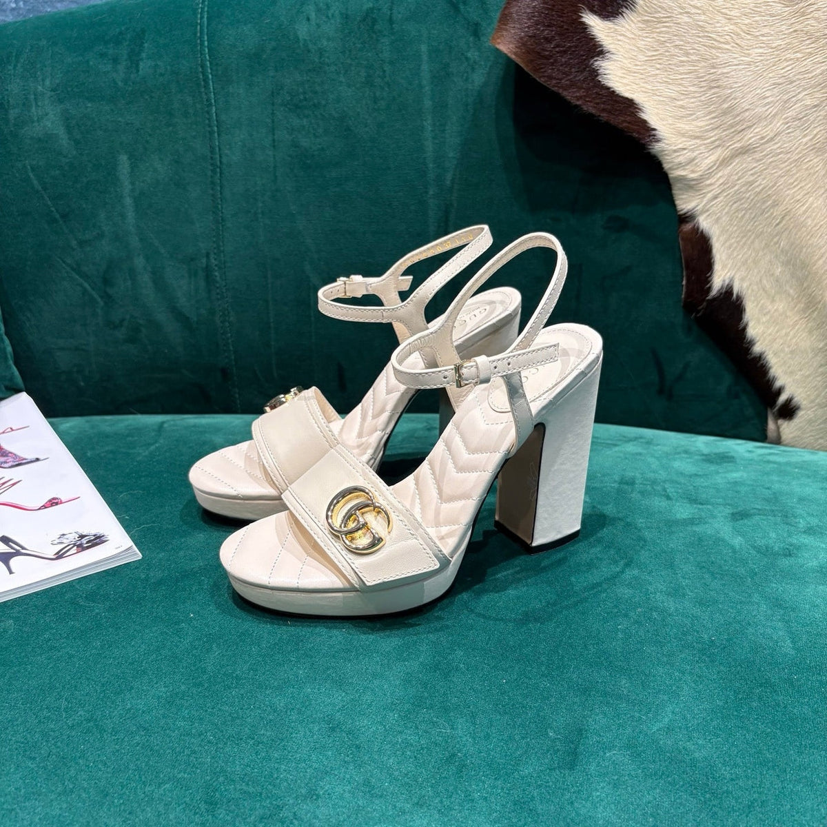 Gi Platform Sandals With The Double G Leather