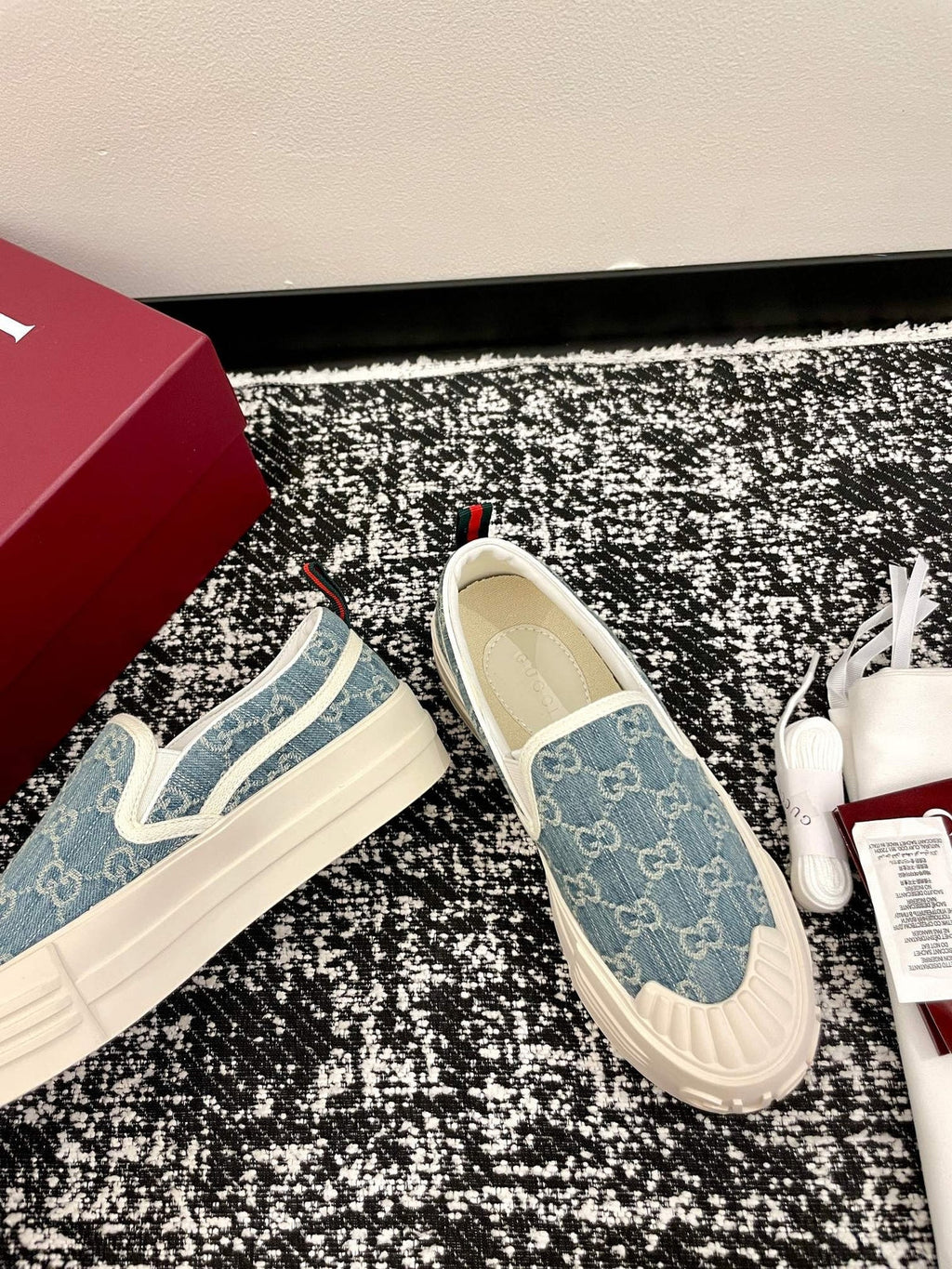 Gi 26 Platform Loafers Monogram Denim