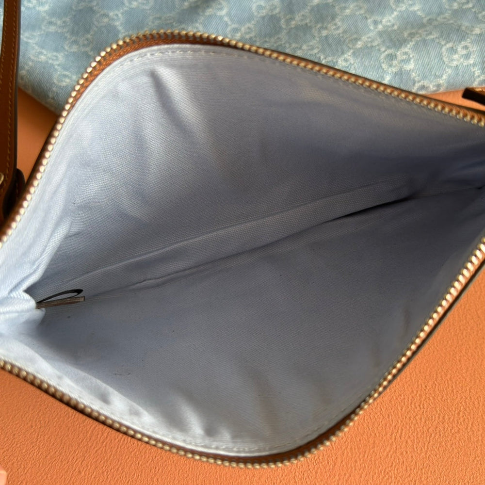 Gi Totissima 30.5cm Tote Bag Denim Leather