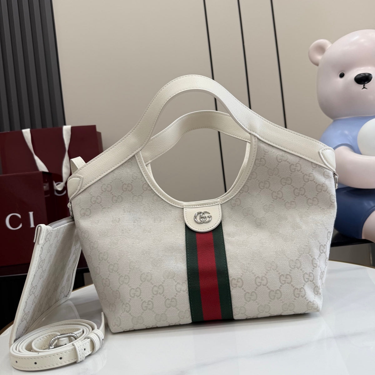 Gi 2026 Giglio Shoulder Bag 25cm Canvas Calfskin