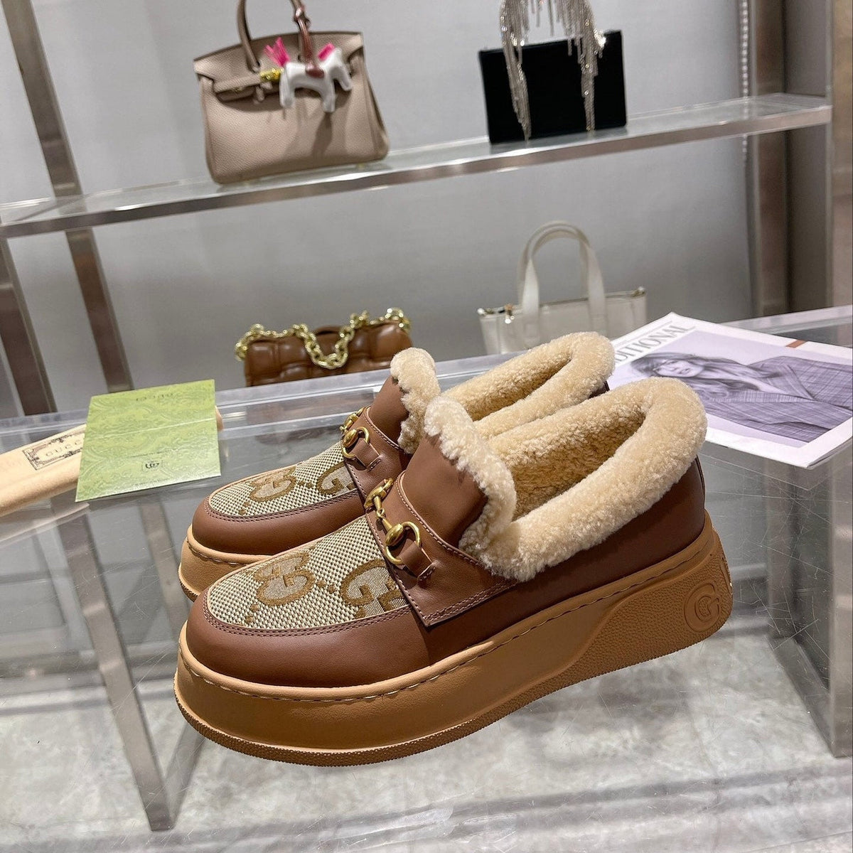 Gi Snow Boots Calfskin Denim Wool