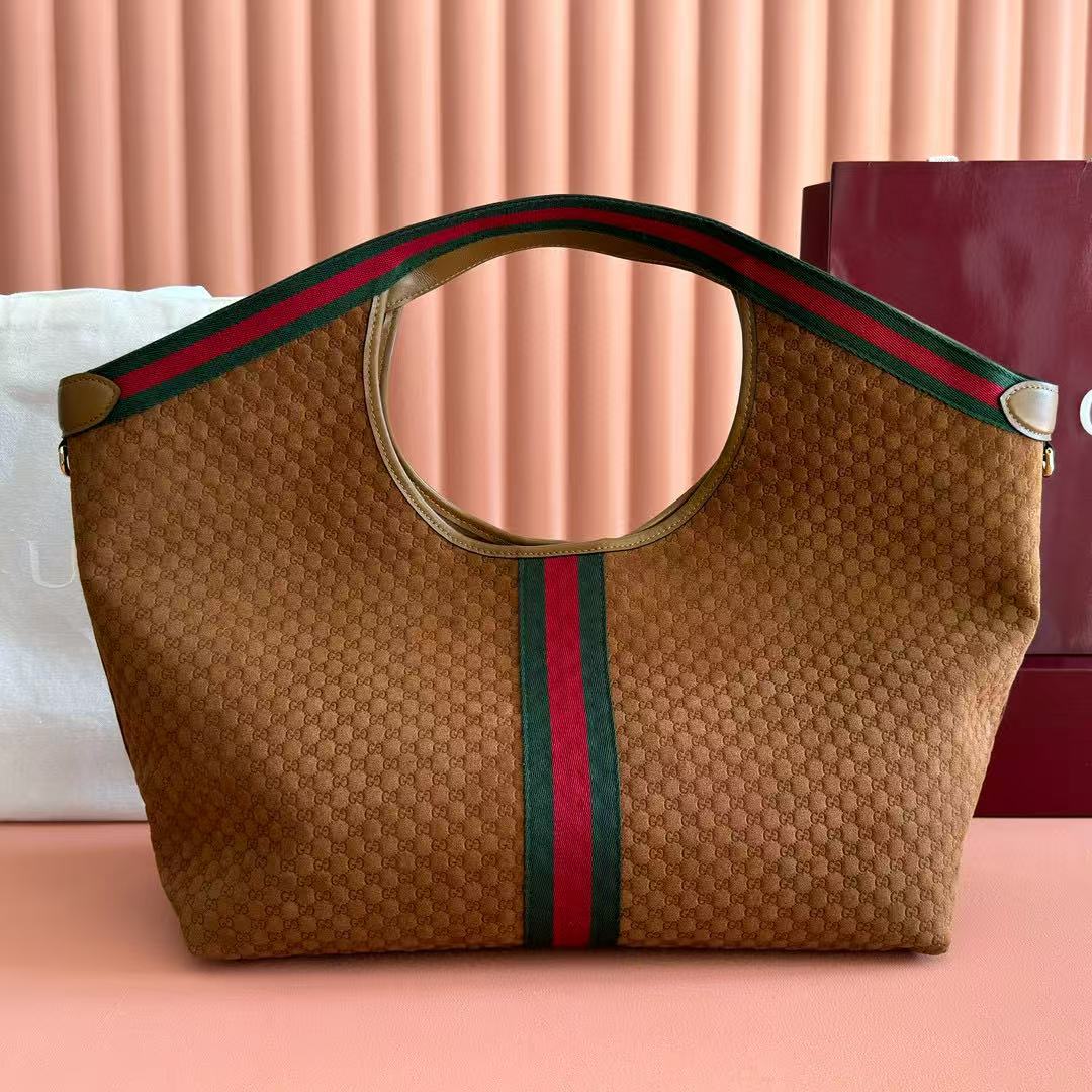 Gi Giglio Large Tote Bag Suede 60 cm