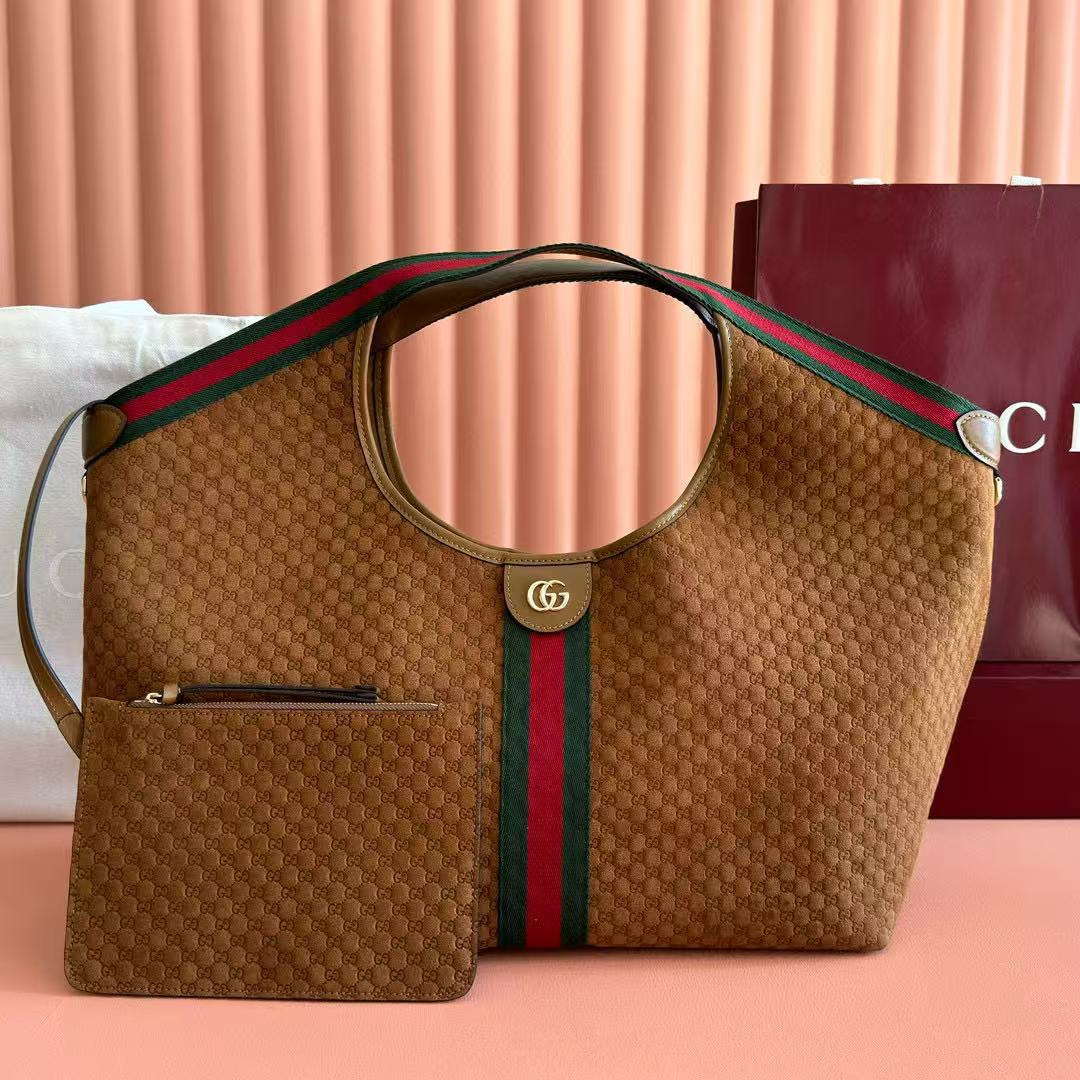 Gi Giglio Large Tote Bag Suede 60 cm