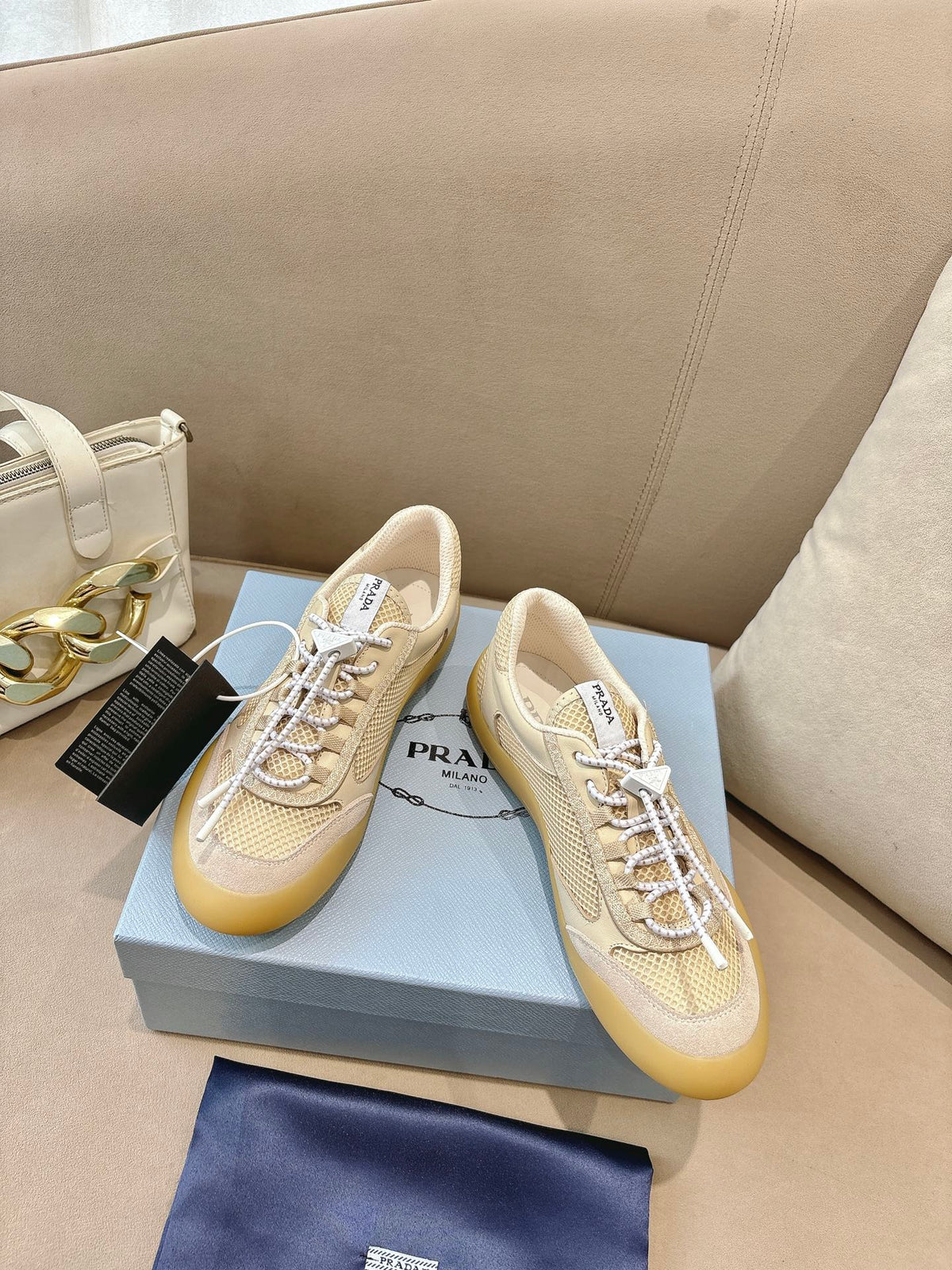 PR Speedrock leather and mesh fabric sneakers 1826051401