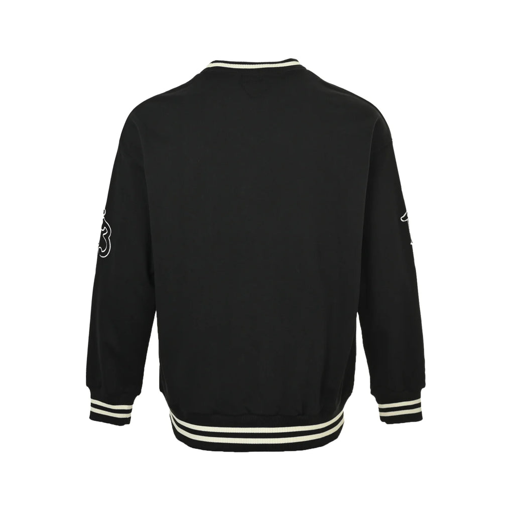 Color-blocked embroidered crewneck sweatshirt 1426011207