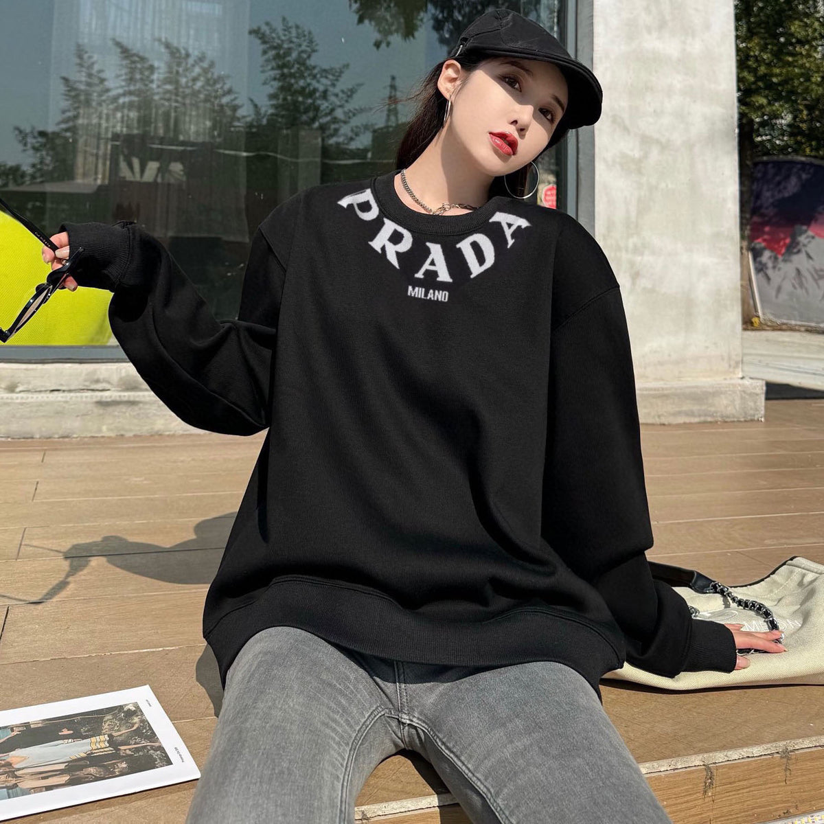 PR Unisex Long Sleeve Crewneck Sweater 1824102402