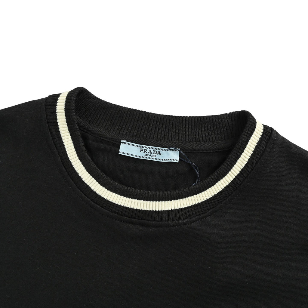 Color-blocked embroidered crewneck sweatshirt 1426011207