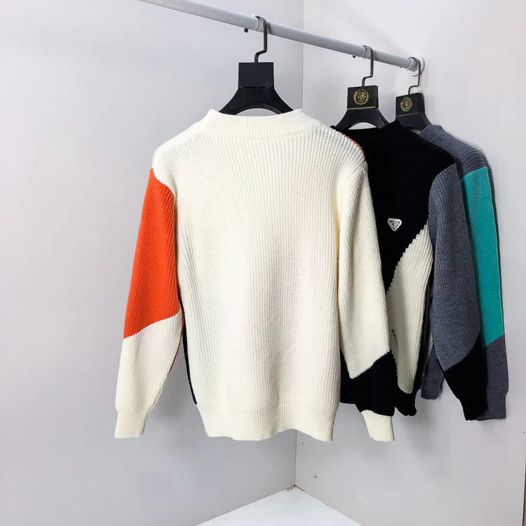 Men's crew neck knitted wool sweater 1426011209