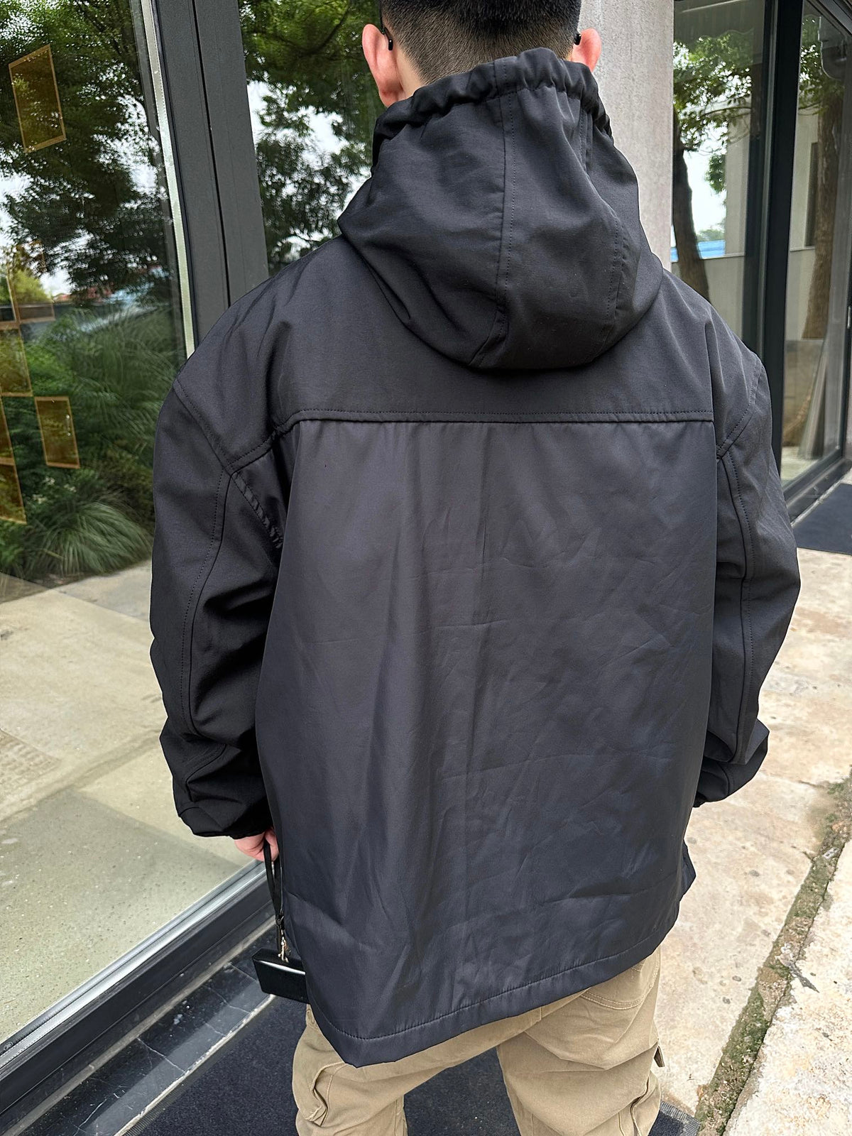 PD Half-zip hooded jacket 182502011