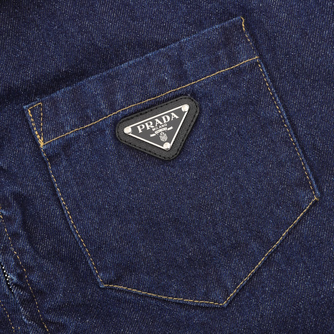 PR Denim lapel jacket 1824102506