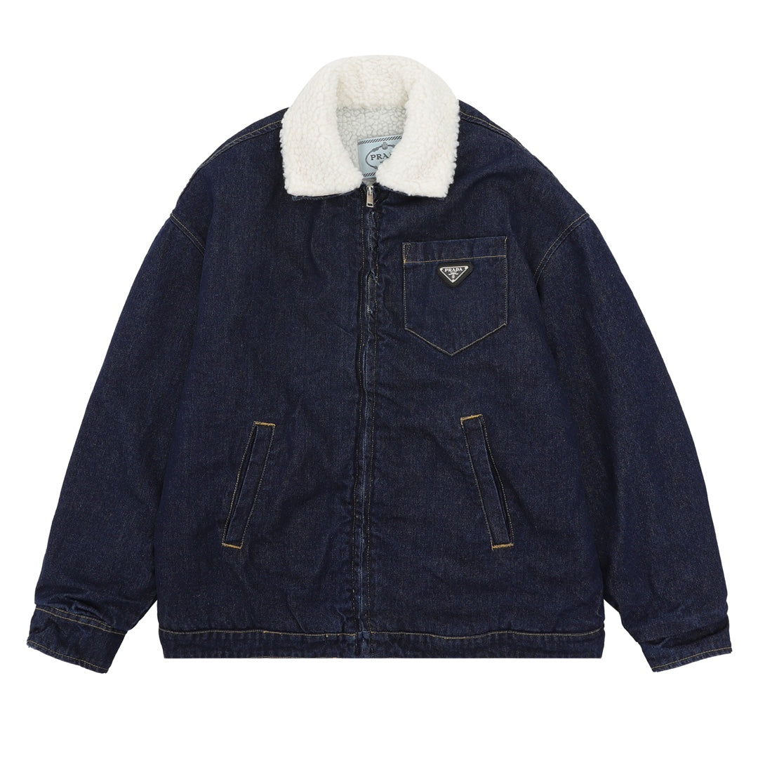 PR Denim lapel jacket 1824102506