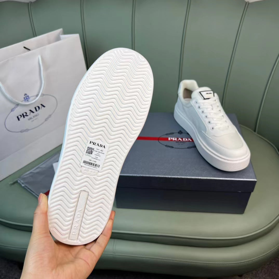 New breathable leather and canvas sneakers 1824041902