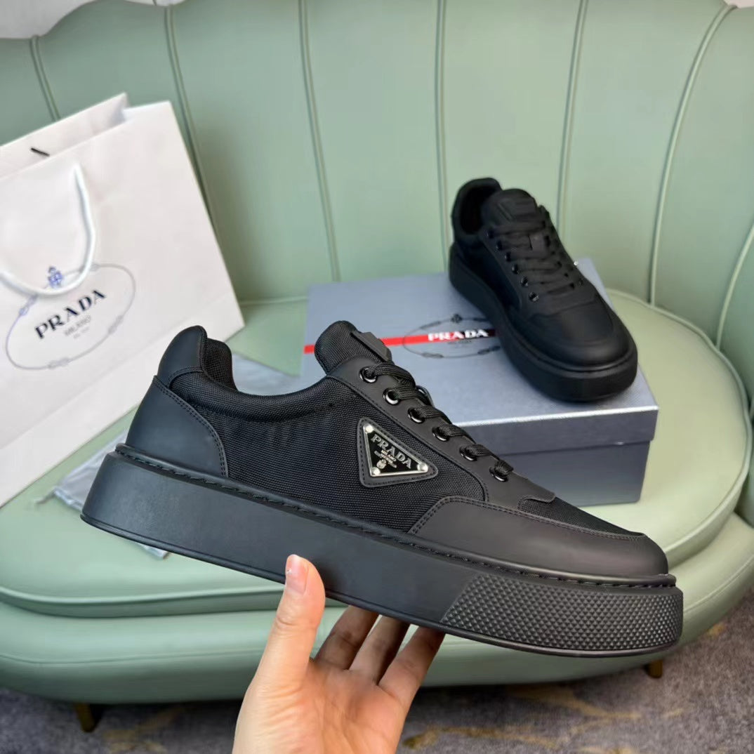 New breathable leather and canvas sneakers 1824041902