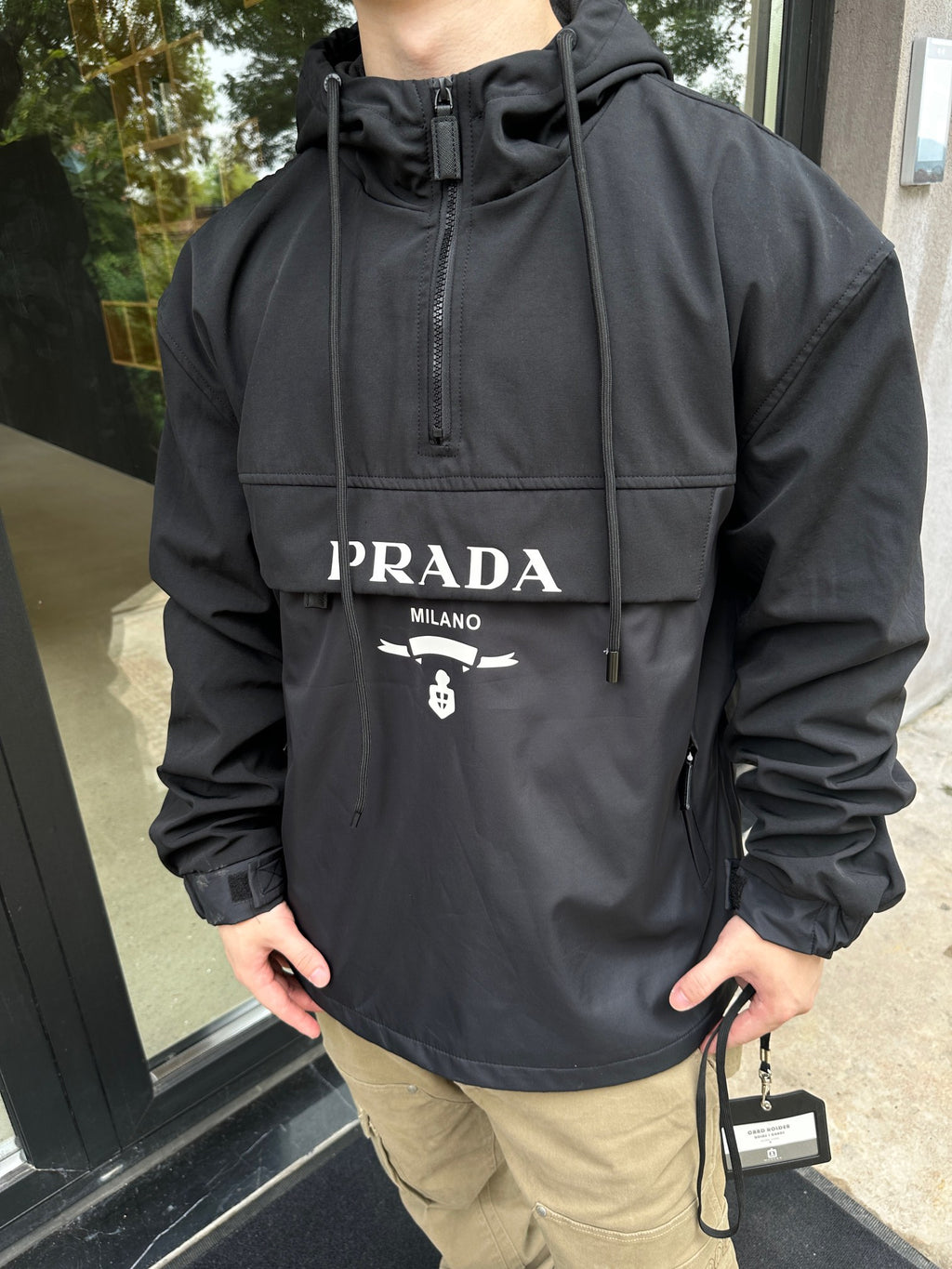 PD Half-zip hooded jacket 182502011