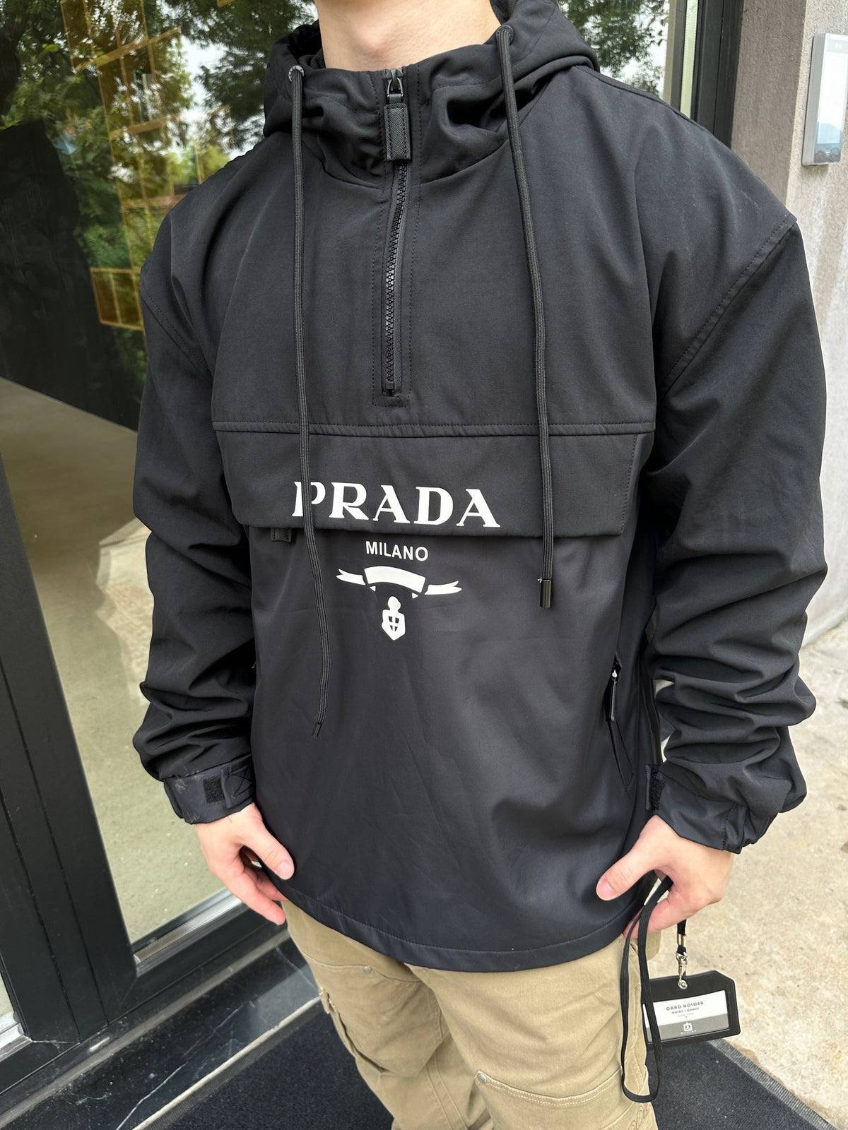 PD Half-zip hooded jacket 182502011