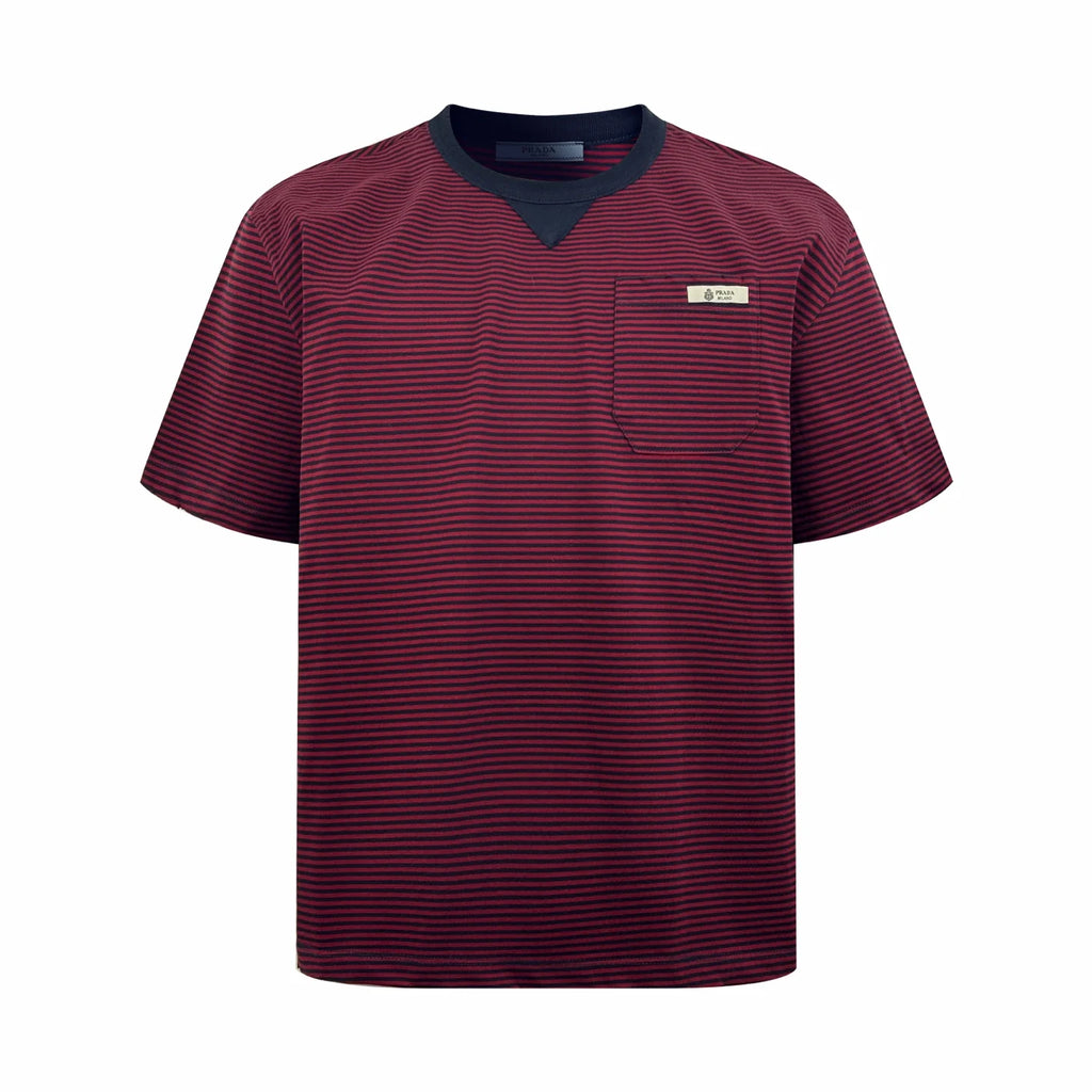 Striped pocket short-sleeved shirt 1426012315