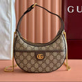 Gi Ophidia 20cm Bag Ebony mix Beige Canvas Leather