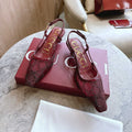 Gi Crystal-Embellished Slingback Pumps Mesh