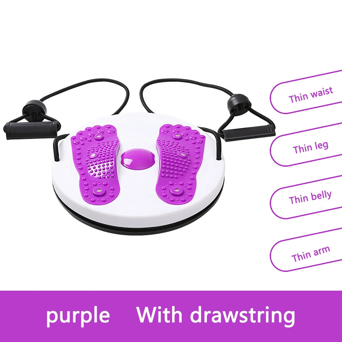 Fitness & Yoga Waist Twisting Disc Massage for Core Shaping with Pull Rope -Function Twister Board for Waist and Foot Massage