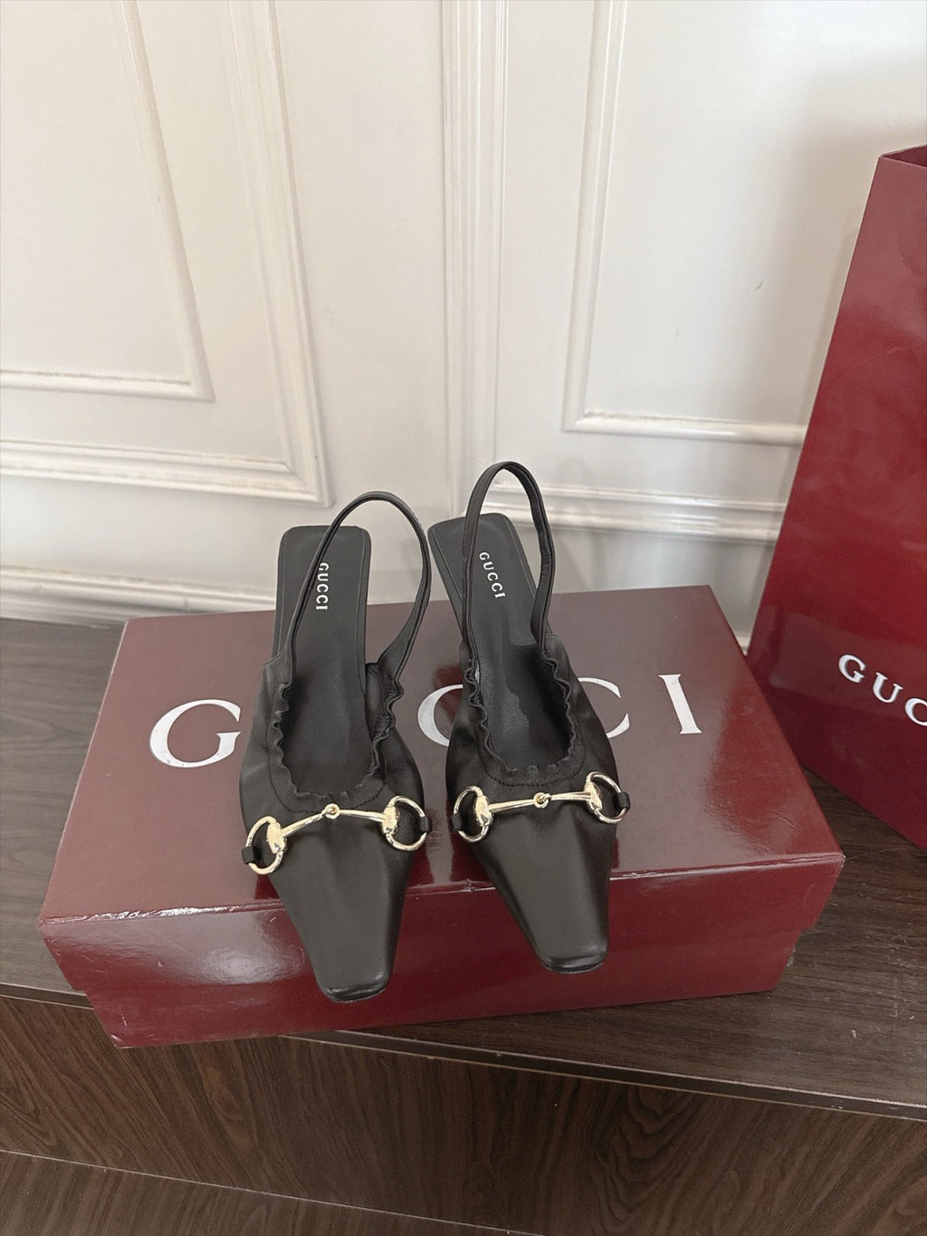 Gi 26s Vittoria Slingback Pump With Elastic Black Soft Nappa Leather