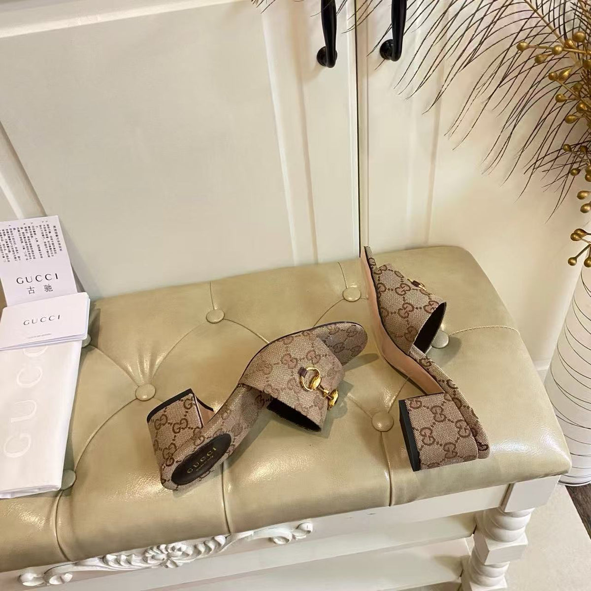 Gi 26s Sandal With Horsebit Beige Brown Canvas