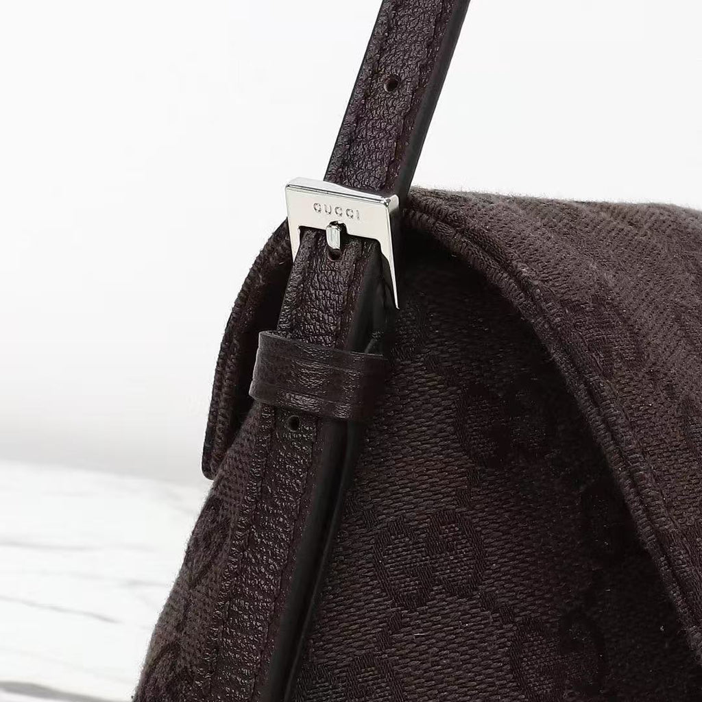 Gi 26s Madison Medium Shoulder Bag Beige Brown Canvas