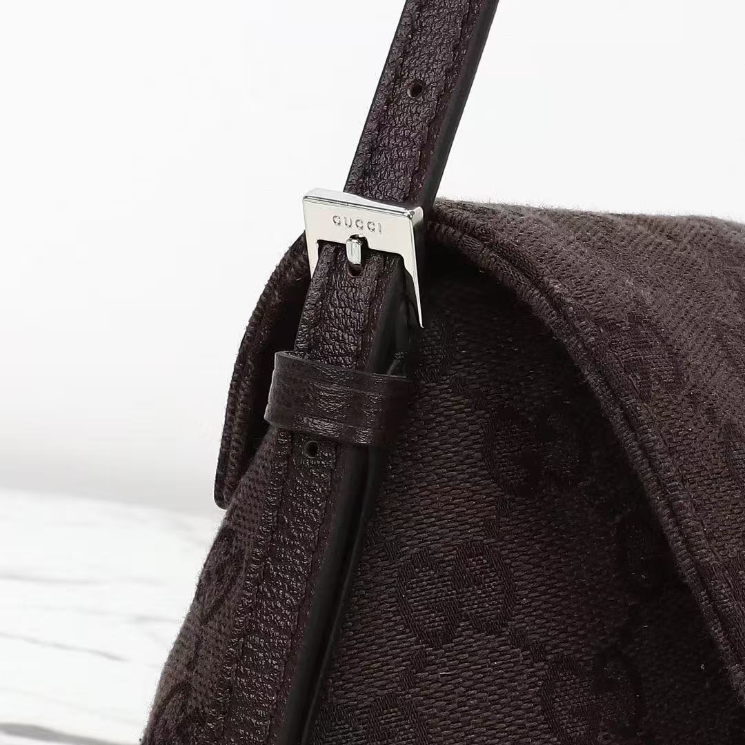 Gi 26s Madison Medium Shoulder Bag Beige Brown Canvas