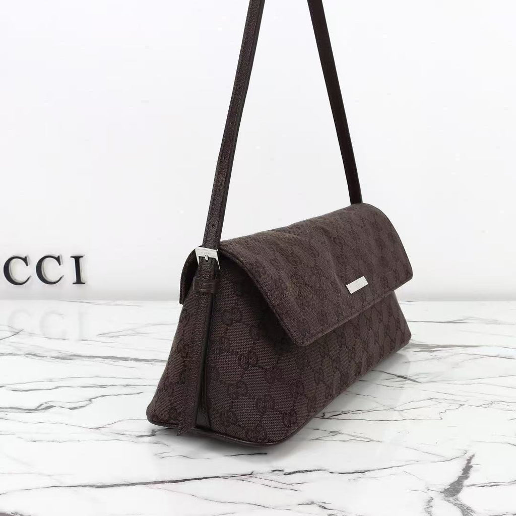 Gi 26s Madison Medium Shoulder Bag Beige Brown Canvas