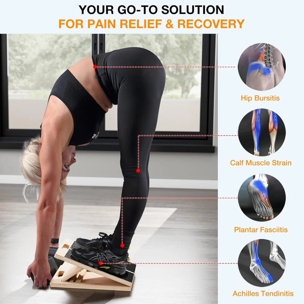 Portable Slant Board For Calf Stretching