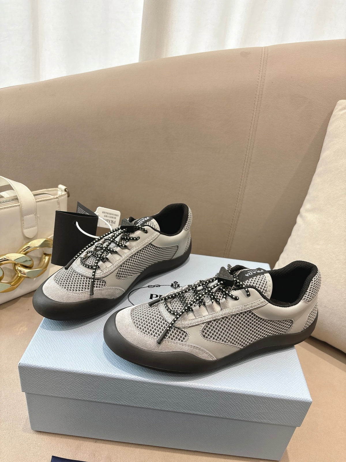 PR Speedrock leather and mesh fabric sneakers 1826051401