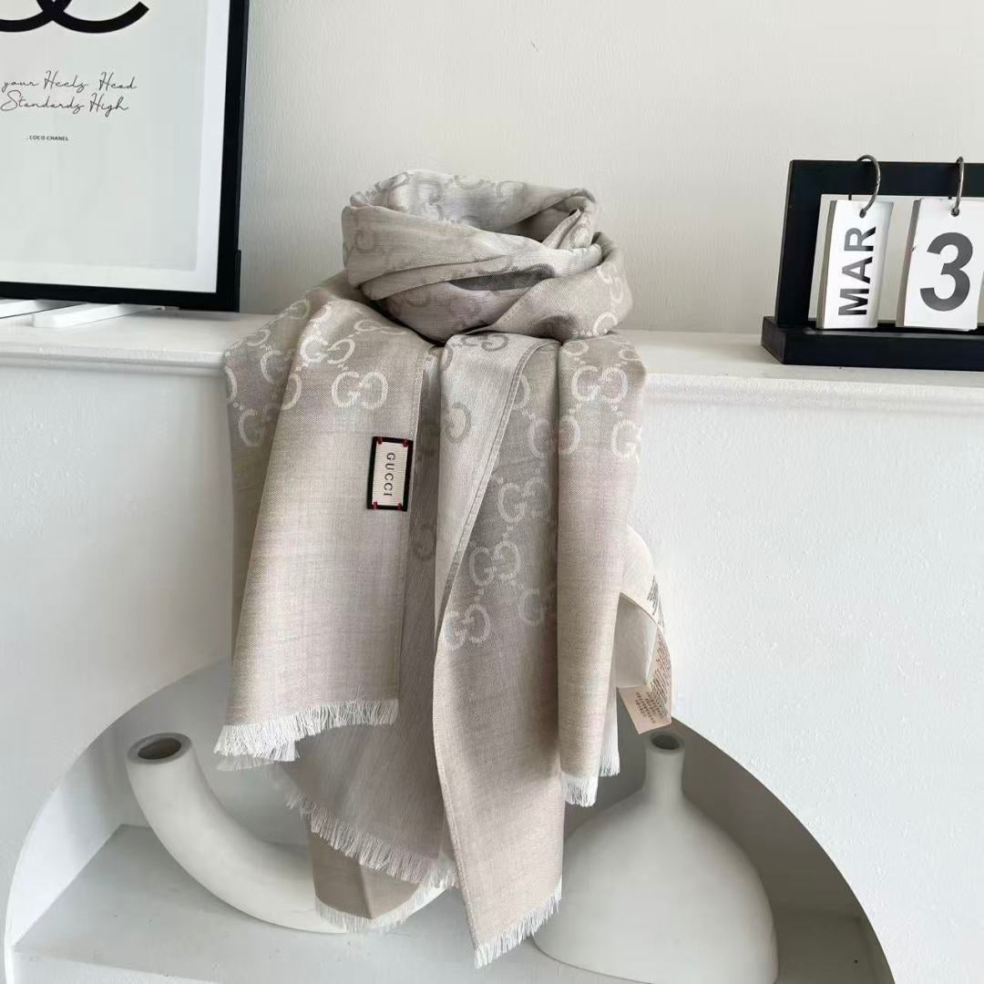 Gi Houndstooth Scarf 180CM Cashmere