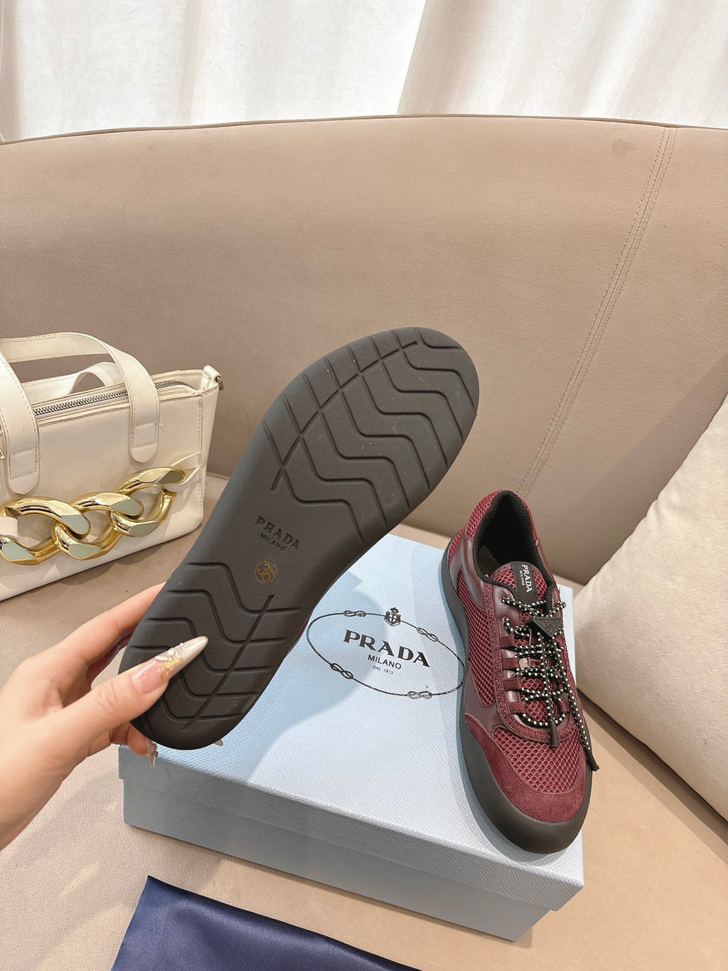PR Speedrock leather and mesh fabric sneakers 1826051401