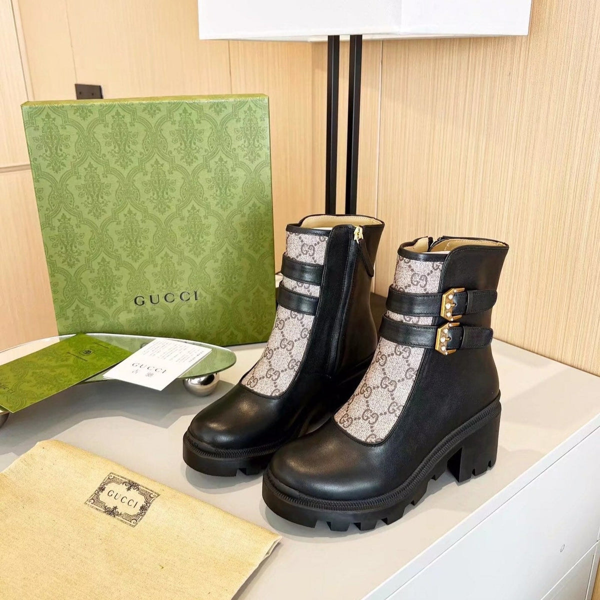 Gi ankle boots monogram cowhide