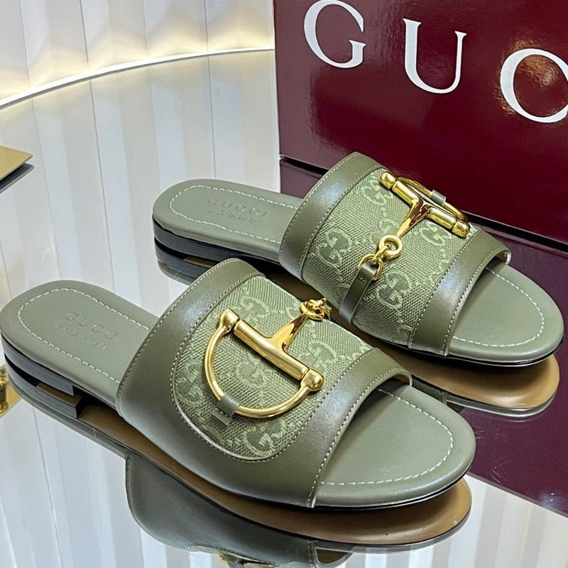 Gi 25 Horsebit GG Sandals Canvas